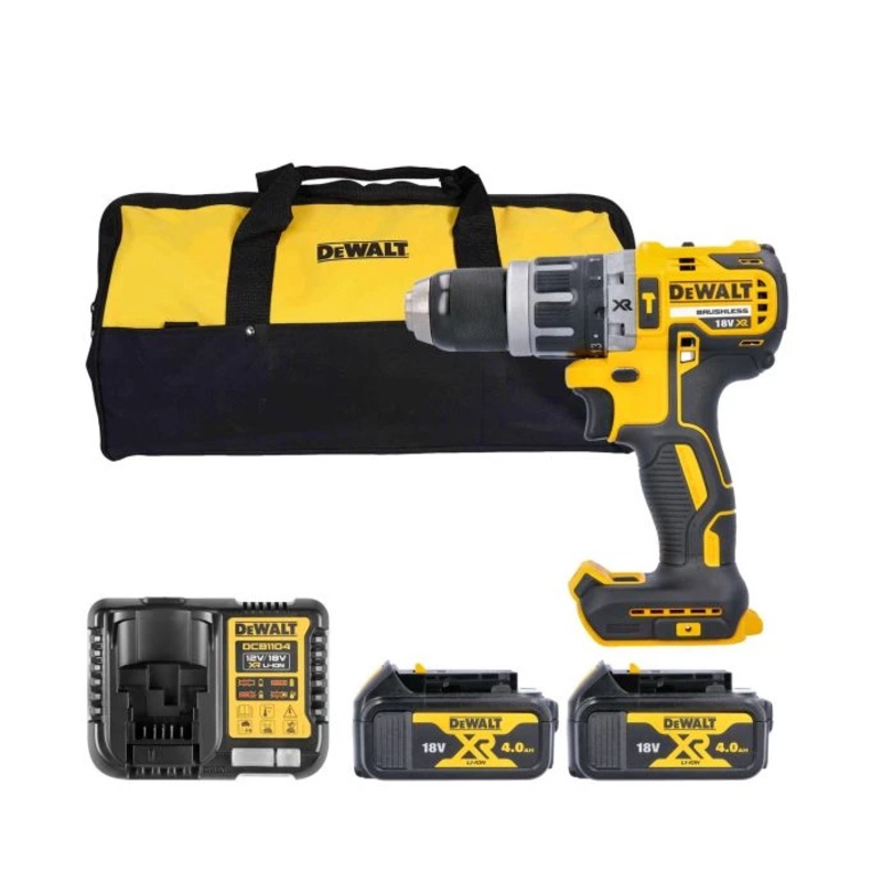 DeWalt DCD796N 18V XR Cordless Brushless Combi Drill With 2 x 4.0Ah Batteries, Charger & Bag