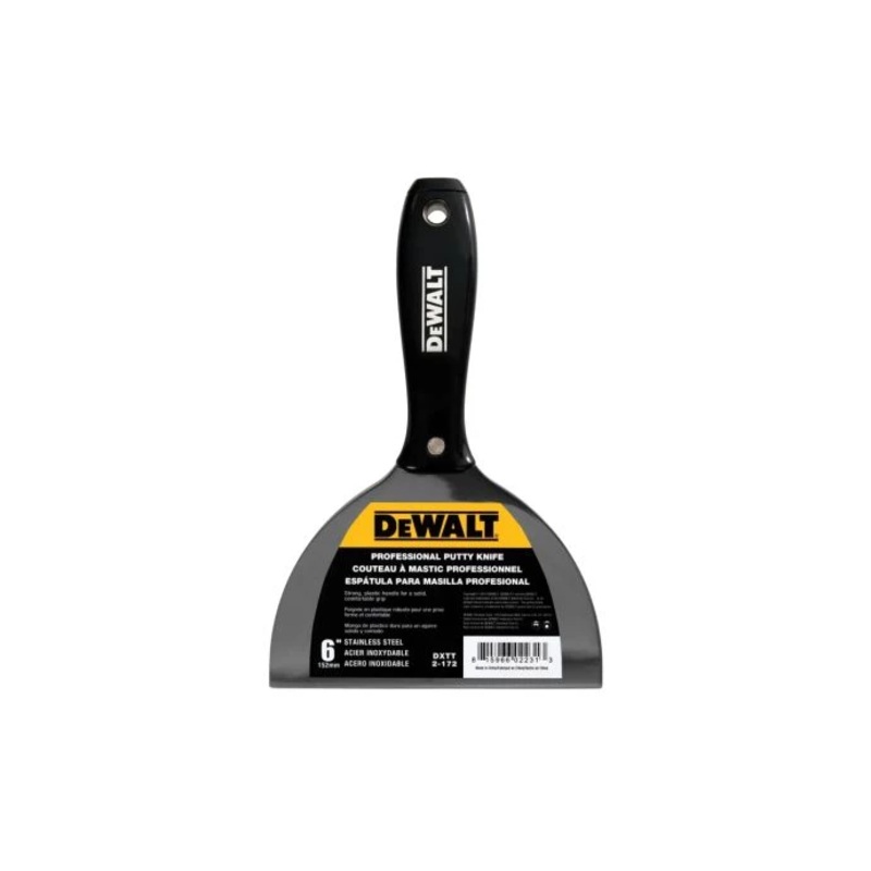 DeWalt DDW2172 150mm / 6 Stainless Steel Professional Putty Knife With Nylon Handle