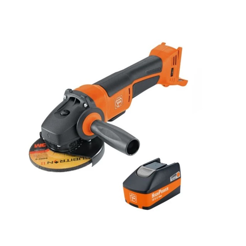 Fein CCG 18-125 BLPD SELECT 18V Cordless Brushless Angle Grinder Paddle With 1 x 5.2Ah Battery