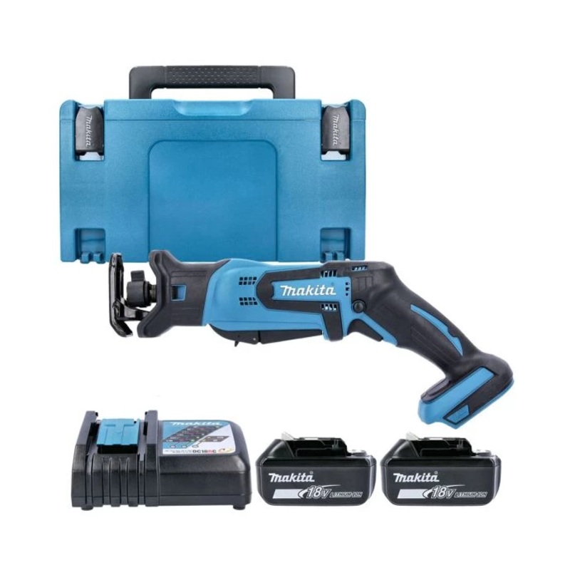 Makita Reciprocating Saw DJR183Z 18V LXT Cordless Compact 13mm With 2 x 6.0Ah Batteries, Charger & Case