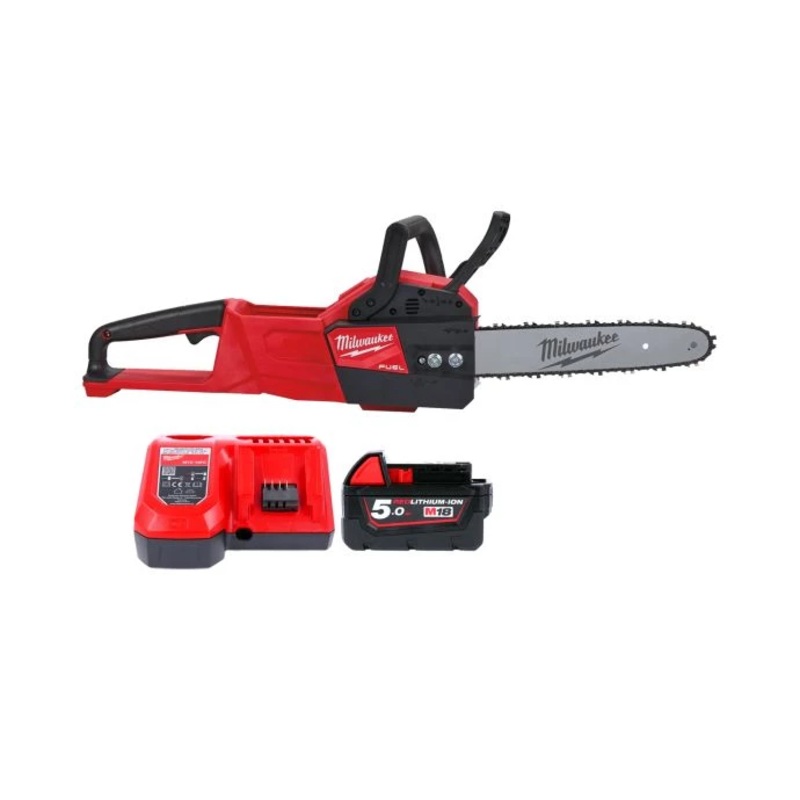 Milwaukee M18FCHSC 18V Cordless FUEL Compact Chainsaw With 1 x 5.0Ah Battery & Charger