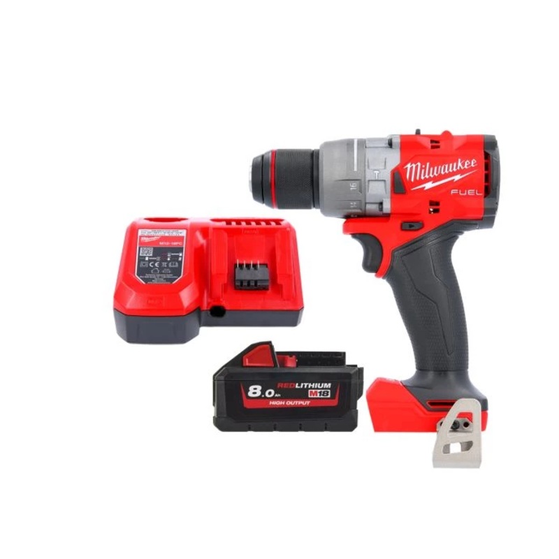 Milwaukee M18FPD3 18V FUEL Cordless Combi Drill With 1 x 8.0Ah Battery & Charger