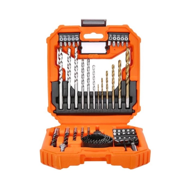 WellCut Drill Bit Set HSS Metal Wood Masonry Concrete Screwdriver Bits 56 pcs