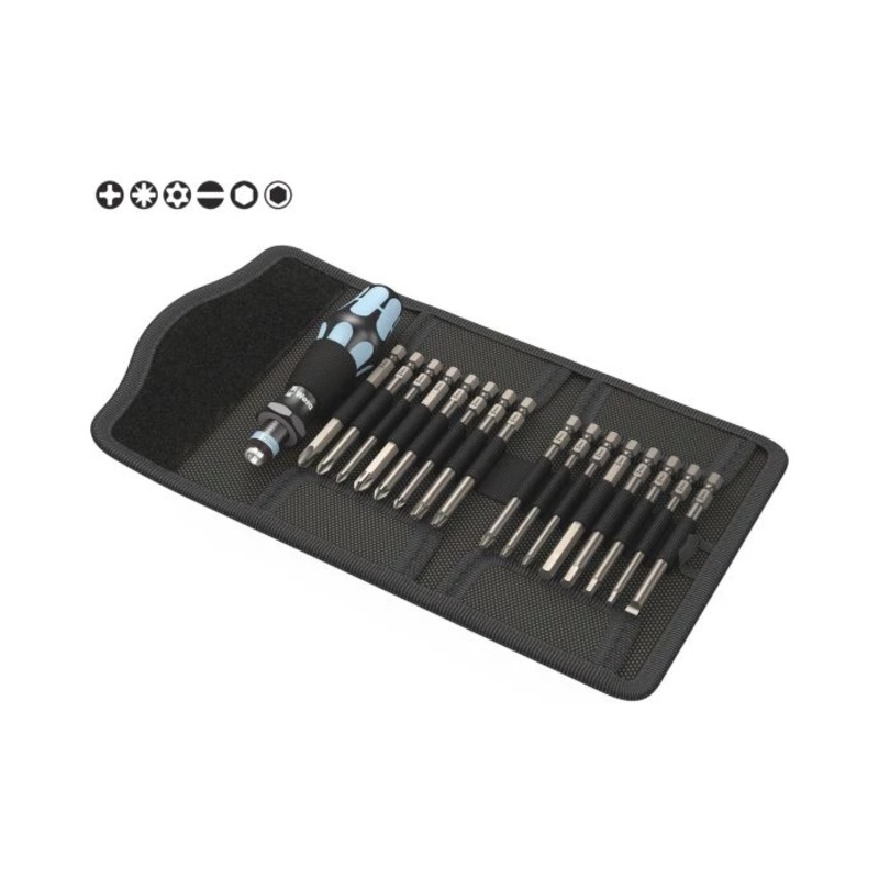 Wera WER071116 17 Piece Kraftform Kompakt 60 Metric Stainless Steel Screwdriver Set – 05071116001