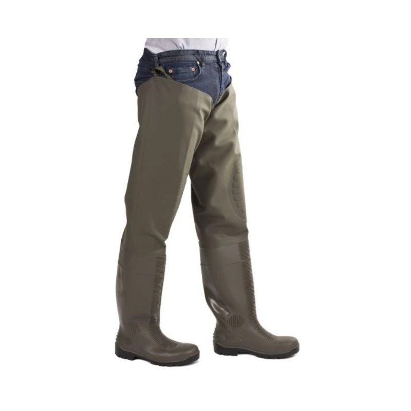 Amblers Forth Thigh Safety Wader – Size: 10.5 Colour: Green