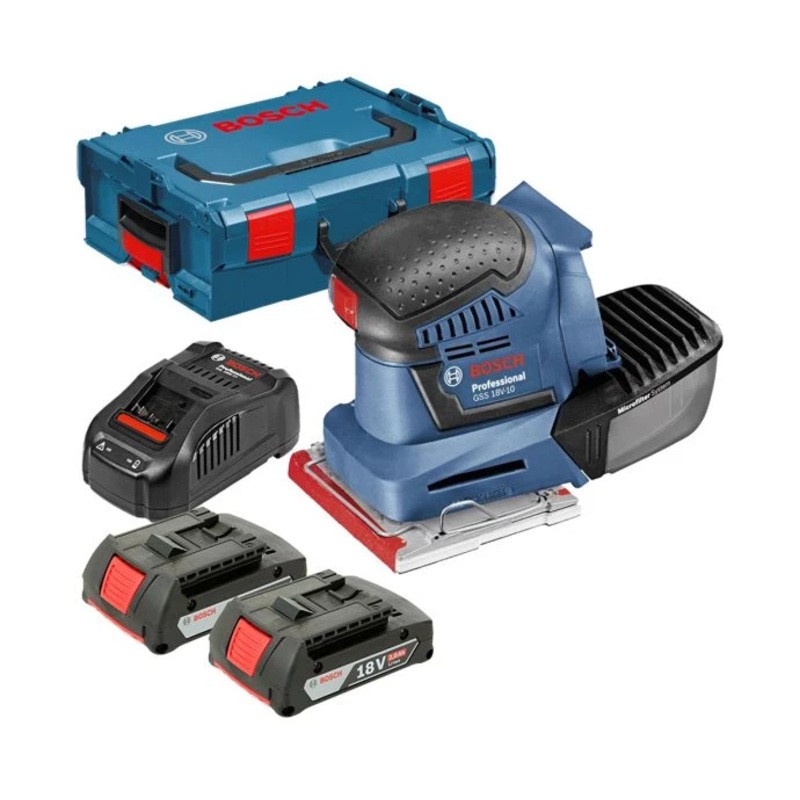 Bosch GSS 18V-10 18V Sander + 2 x 2Ah Batteries,Charger,Case