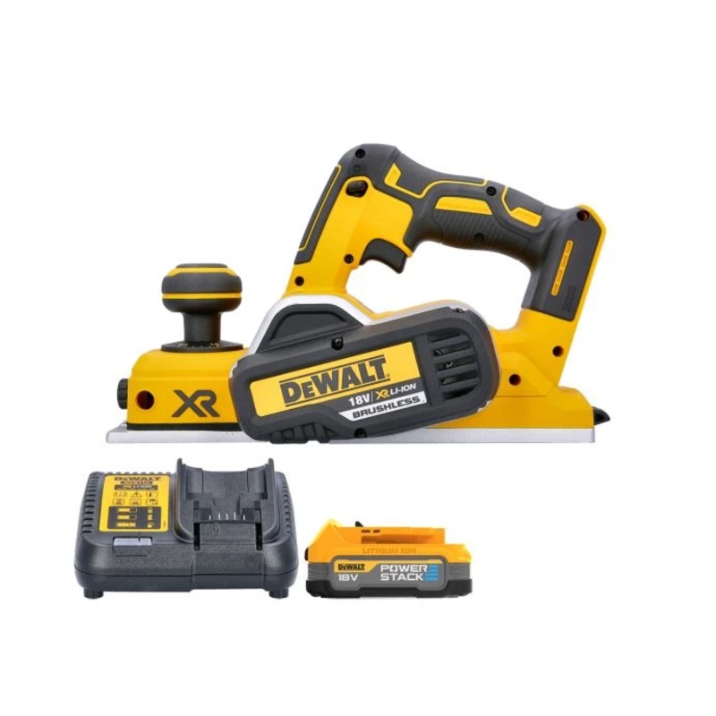 DeWalt DCP580 18V XR Cordless Brushless Planer With 1 x 1.7Ah Powerstack Battery & Charger