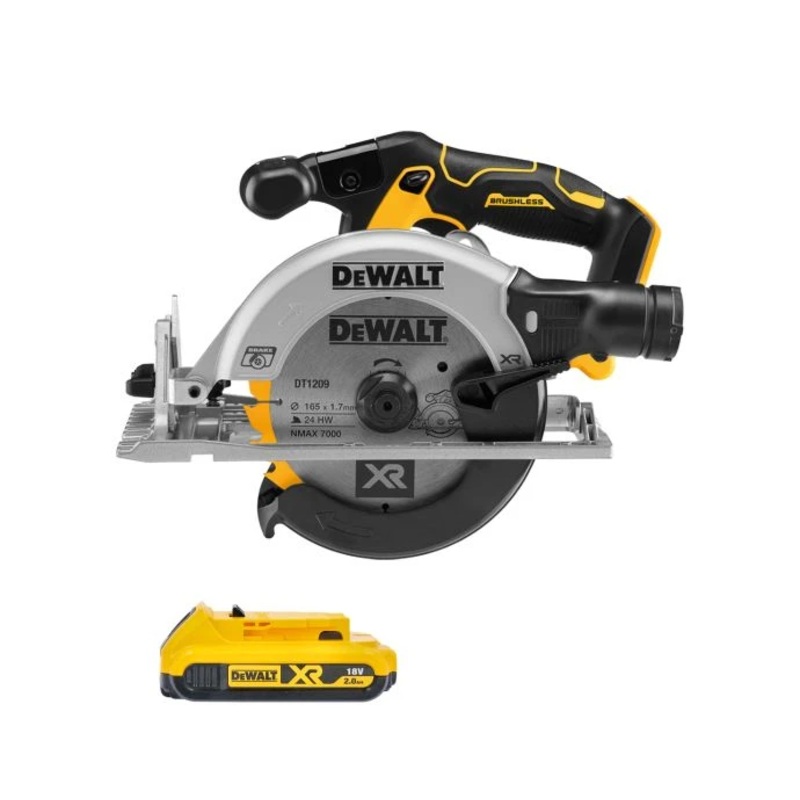 DeWalt DCS565 18V XR Cordless Brushless 165mm Circular Saw With 1 x 2.0Ah Battery