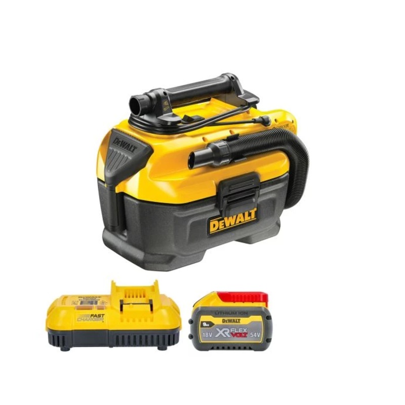 DeWalt DCV584 18V/54V XR 7 Litre L-Class Wet & Dry Vacuum Cleaner With 1 x 9.0Ah Battery & Charger
