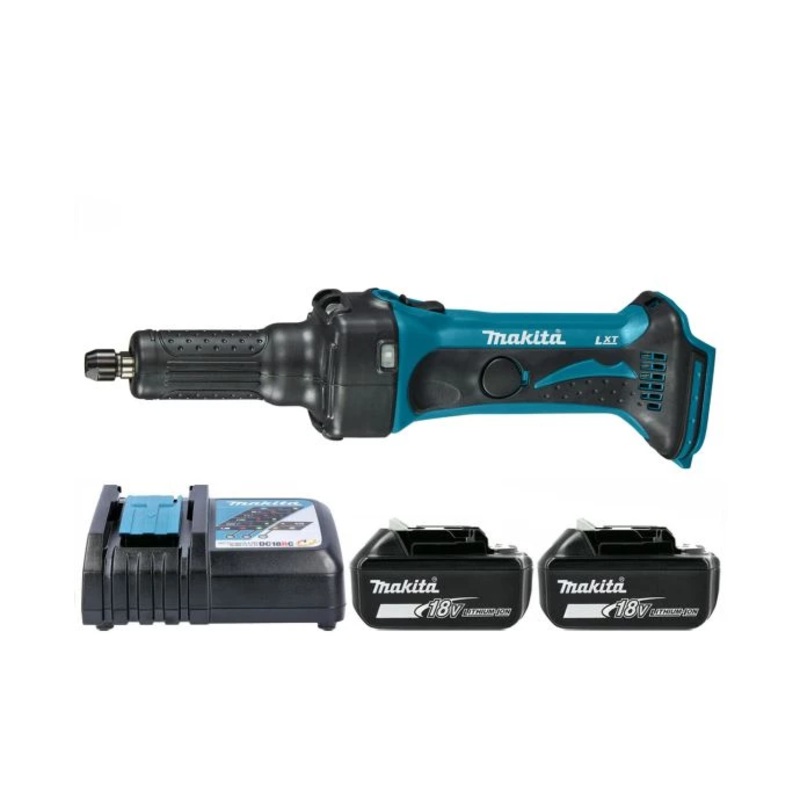 Makita DGD800 18V LXT Long-Nose Die Grinder With 2 x 5.0Ah Batteries & Charger