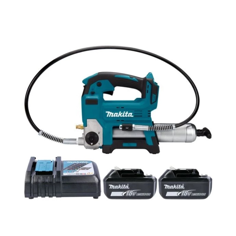 Makita DGP180 18V LXT Cordless Grease Gun With 2 x 4.0Ah Batteries & Charger