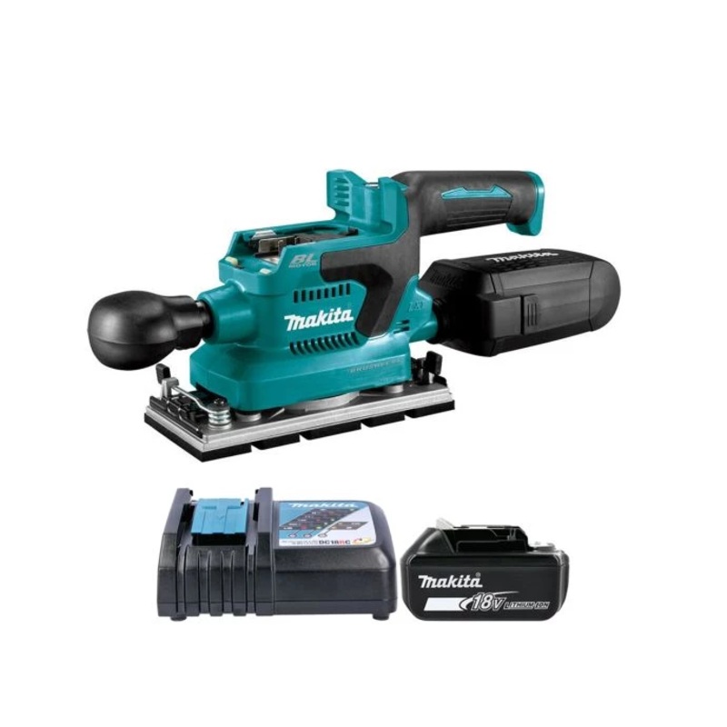 Makita Finishing Sander DBO380Z 18V LXT Cordless Brushless 93x228mm 200W With 1 x 6.0Ah Battery & Charger