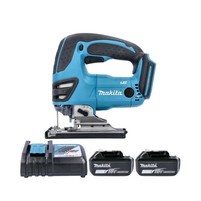 Makita Jigsaw DJV180Z 18V LXT Cordless 26mm 340W With 2 x 5.0Ah Batteries & Charger