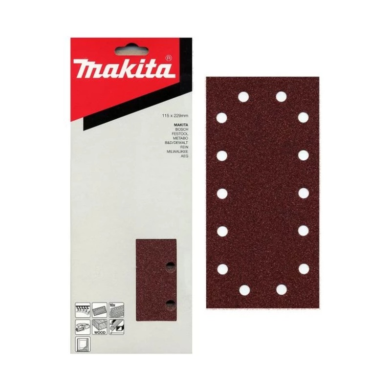 Makita P-43044 ORBITAL SANDING SHEETS – 1/2 115mm x 229mm