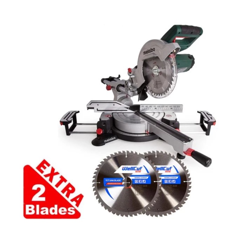 Metabo KGS216M Mitre Saw 110V With 2 Extra 48 Teeth Blades