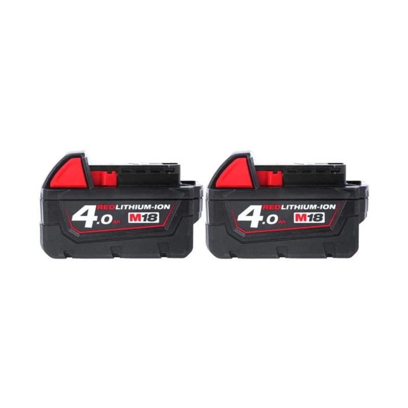 Milwaukee Genuine M18B4 18V Red Lithium-Ion 4.0Ah Battery Twin Pack