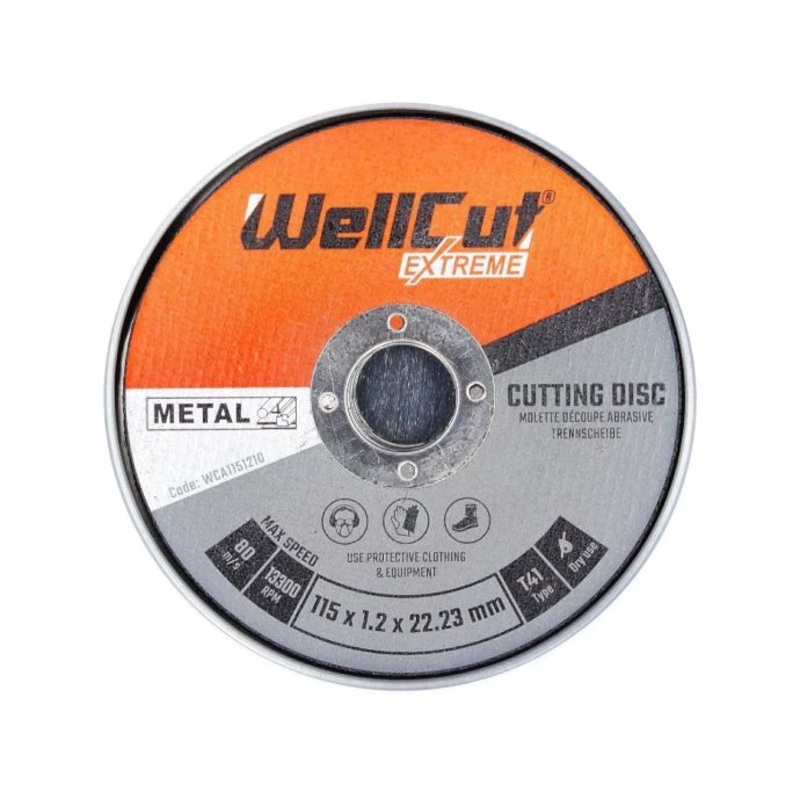 WellCut Metal Cutting Discs 115mm x 22.23mm 10pcs Angle Grinder Cutting Wheel for Metal Stainless Steel Aluminium