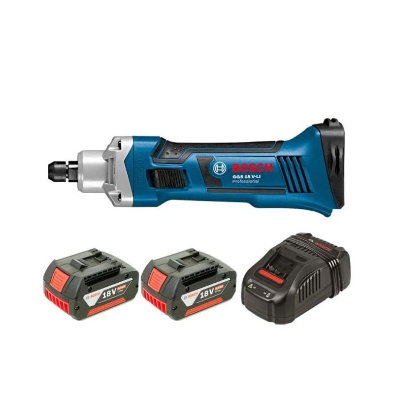 Bosch GGS18V-LI Professional Straight Grinder With 2 x 5.0Ah Batteries & Charger