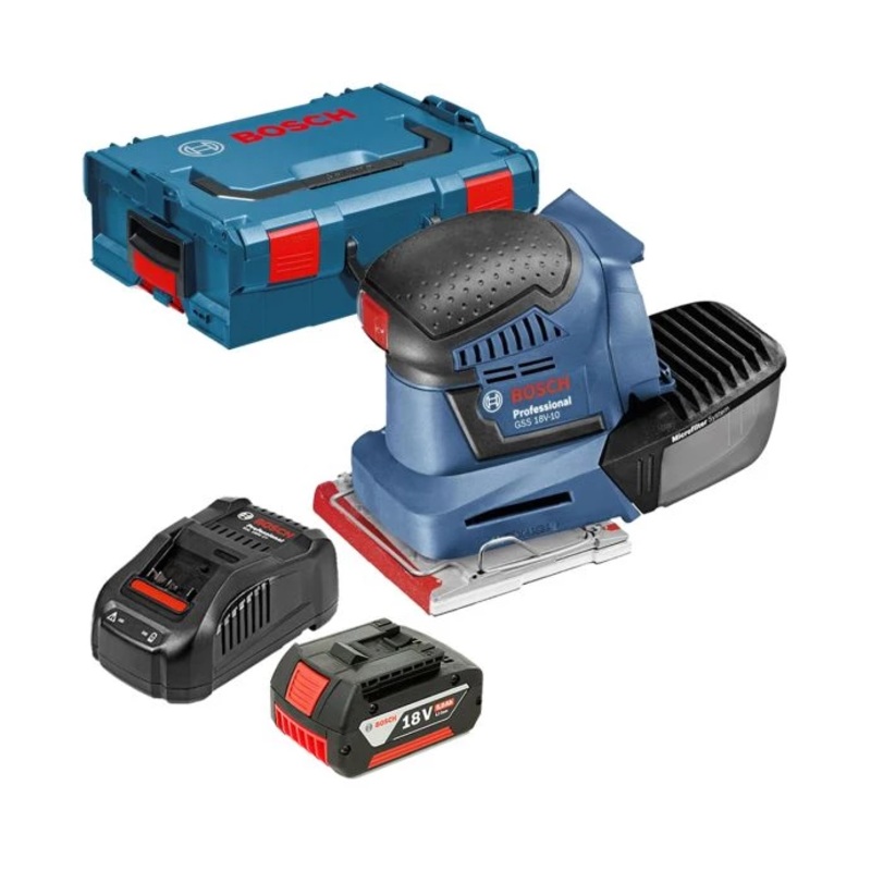 Bosch GSS 18V-10 18V Sander + 1 x 5Ah Battery,Charger & Case