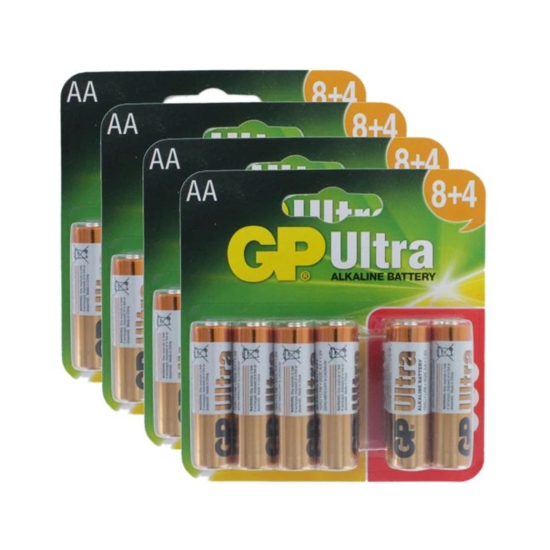 GP AA Plus Ultra Alkaline 1.5V Long Lasting Batteries Pack of 48 for LR6, MN1500, MIGNON