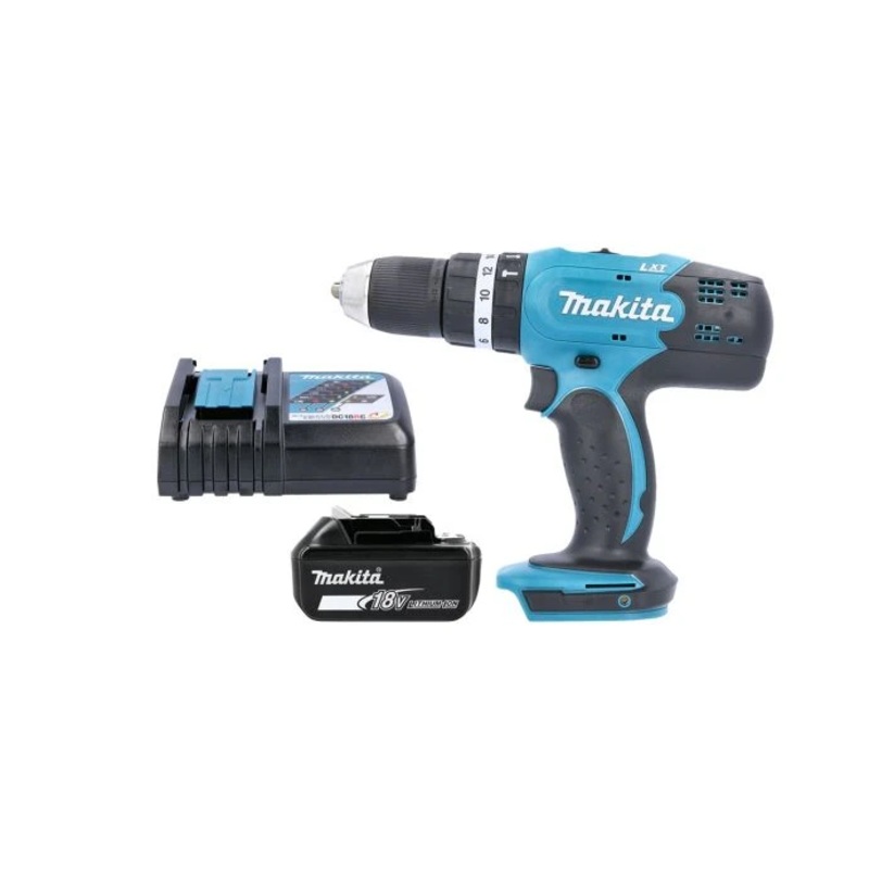 Makita DHP453Z 18V LXT Cordless 1/2″ 2-Speed Keyless chuck Max 42Nm Combi Drill With 1 x 6Ah Battery & Charger