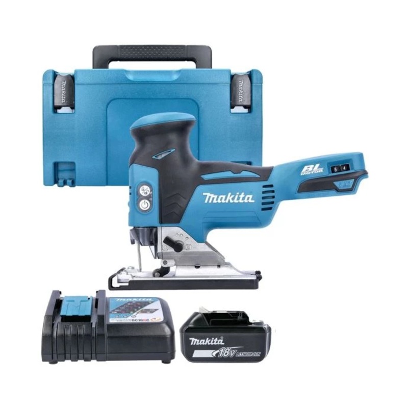 Makita Jigsaw DJV181Z 18V LXT Cordless Brushless Barrel Handle 26mm 390W With 1 x 3.0Ah Battery, Charger & Case