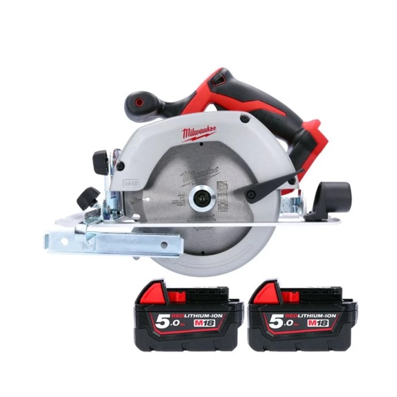 Milwaukee HD18CS 18v Li-ion Circular Saw 165mm With 2 x 5.0Ah Batteries