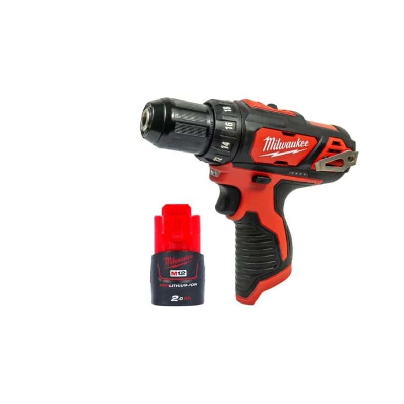 Milwaukee M12BDD 12V Cordless Sub Compact Drill Driver With 1 x 2.0Ah Battery