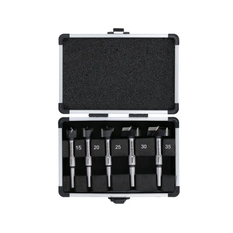 TOUGH MASTER Forstner Drill Bit set 15mm-35mm TCT Hinge Drilling with Case – 5 pieces (TM-RB5F)