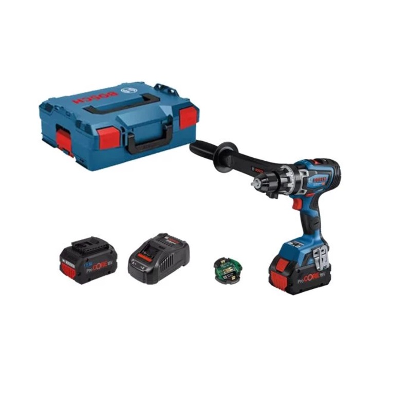 Bosch GSB 18V-150 C (2 x 8Ah ProCORE18V, GAL 18V-160 C, L-BOXX) BRUSHLESS BITURBO 18V Combi Drill – 06019J5172