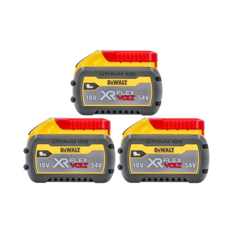 DeWalt DCB547 18V/54V XR Flexvolt  9Ah Li-Ion FLEXVOLT Battery – Pack of 3