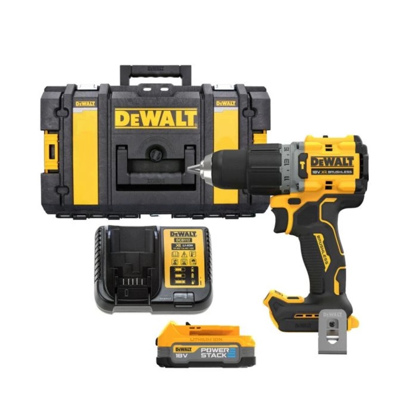 DeWalt DCD805 18V Cordless Brushless Combi Drill With 1 x 1.7Ah Batteries, Charger & Carry Case