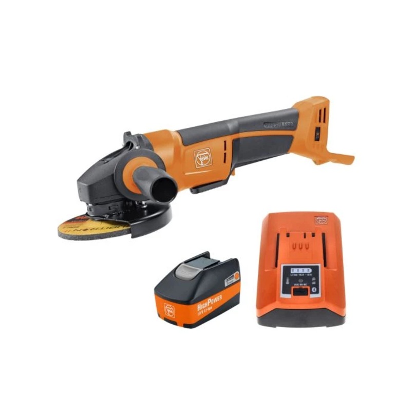 Fein CCG 18-115 BLPD SELECT 18V 115mm Cordless Brushless Angle Grinder With 1 x 5.2Ah Battery & Charger