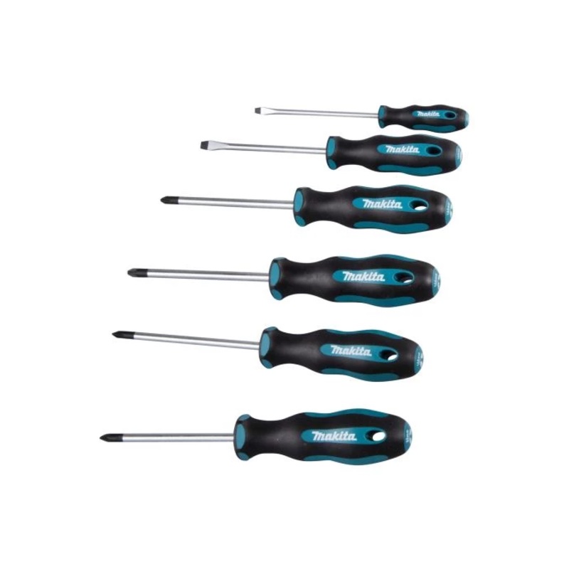 Makita E-10528 6 Piece Slotted, Phillips & Pozi Screwdriver Set