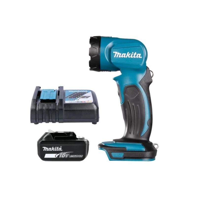 Makita LED Flashlight DML815 14.4V/18V LXT Cordless 160 Lumen With 1 x 5.0Ah Battery & DC18RC Charger