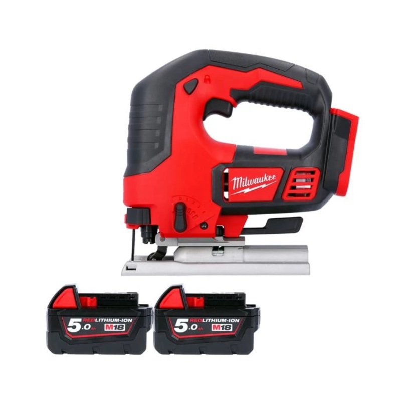 Milwaukee M18BJS 18V Cordless Heavy-Duty Top Handle Jigsaw With 2 x 5.0Ah Batteries