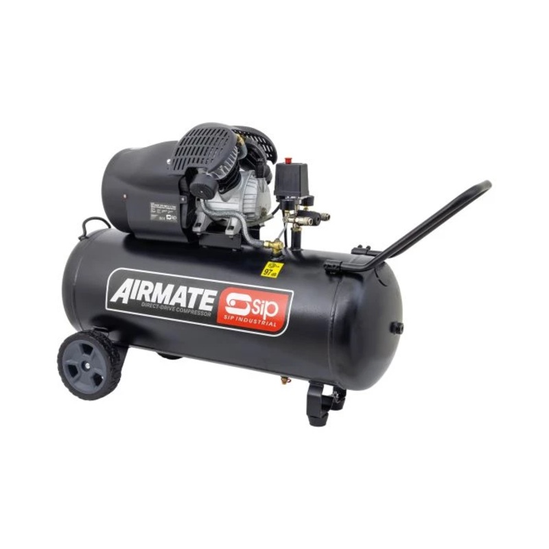 SIP DDVT 3hp 100ltr V-Twin Direct Drive Compressor