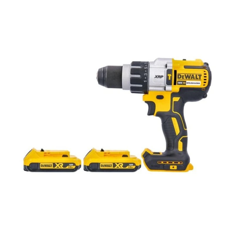DeWalt DCD996N 18V Cordless XRP 3 Speed Brushless Hammer Combi Drill With 2 x 2Ah Batteries