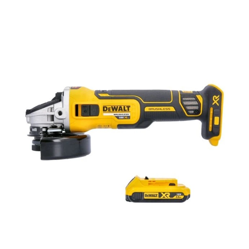 DeWalt DCG405 18V XR Cordless Brushless 125mm Angle Grinder With 1 x 2.0Ah Battery