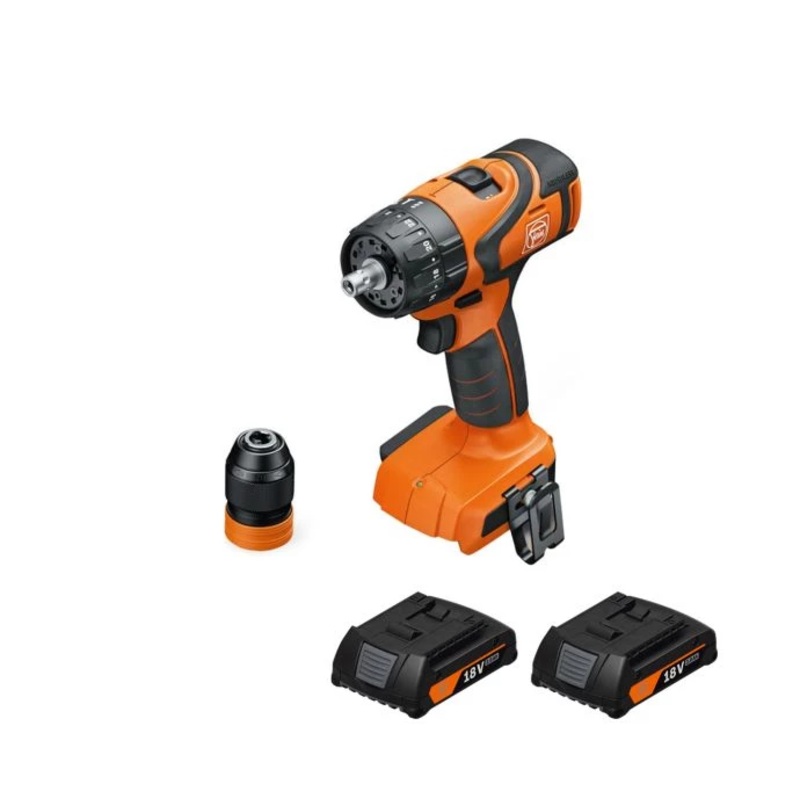 Fein ASB 18 Q AS Cordless Brushless 2 Speed Combi Drill With 2 x 2Ah Batteries