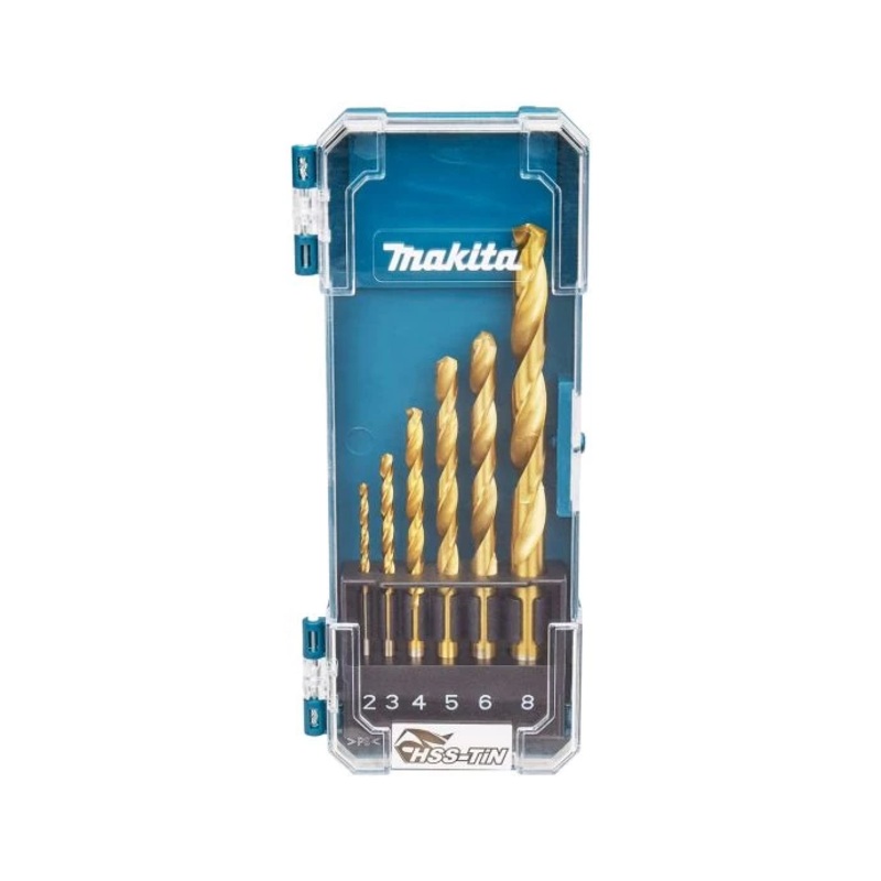 Makita D-72833 6 Piece HSS-TIN Drill Bit Set for Metal