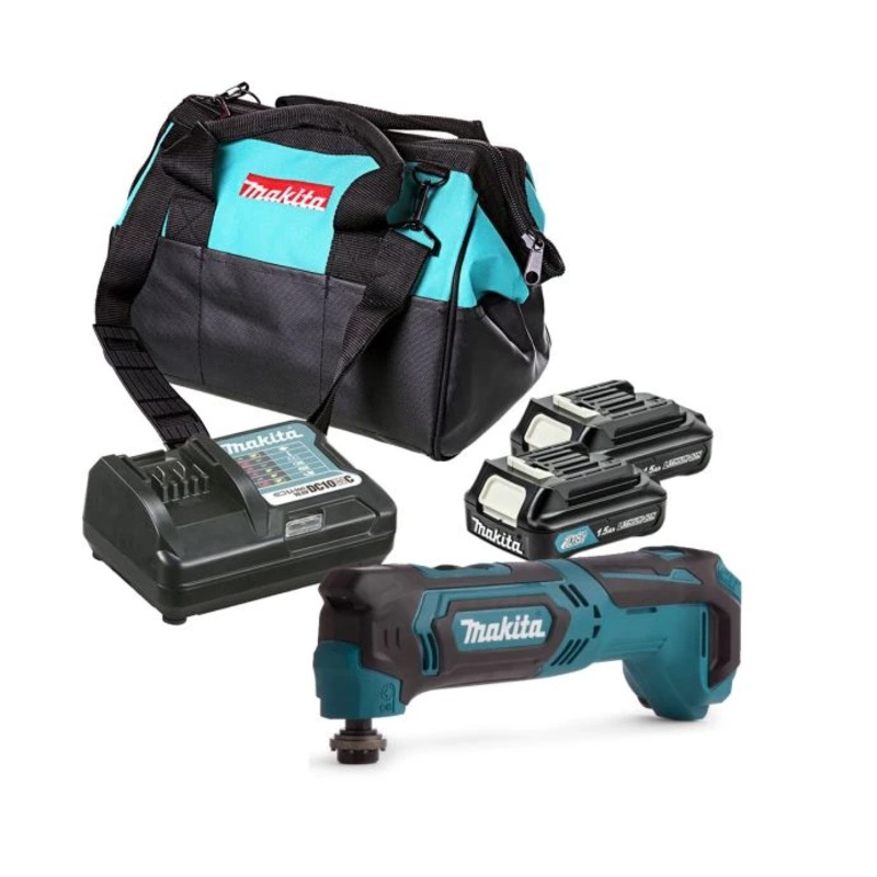 Makita Multi Tool TM30DZ 12V Max CXT Cordless With 2 x 1.5Ah Batteries, Charger & Contractor Tool Bag