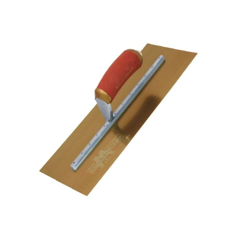 Marshalltown MPB145GSD Pre-Worn PermaShape Finishing Gold Stainless Steel Plasterers Trowel 14 x 5in