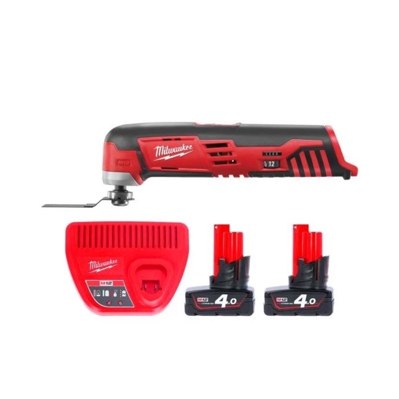 Milwaukee C12MT 12V M12 Cordless Oscillating Multi Tool With 2 x 4.0Ah Batteries & Charger