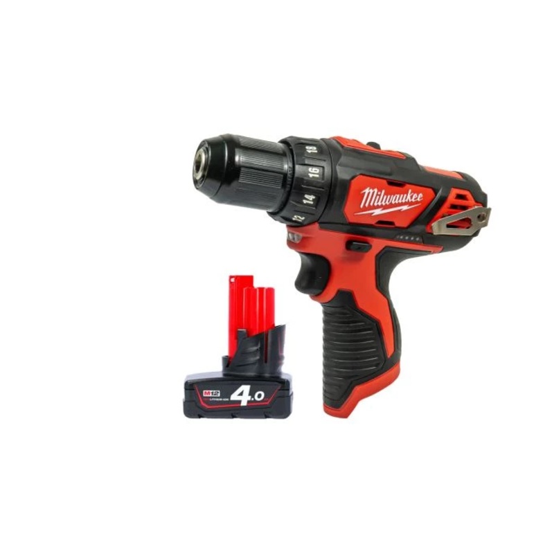 Milwaukee M12BDD 12V Cordless Sub Compact Drill Driver With 1 x 4.0Ah Battery
