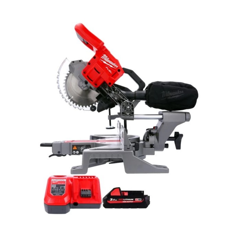 Milwaukee M18FMS190 18V Cordless FUEL 190mm Mitre Saw With 1 x 3.0Ah Battery & Charger