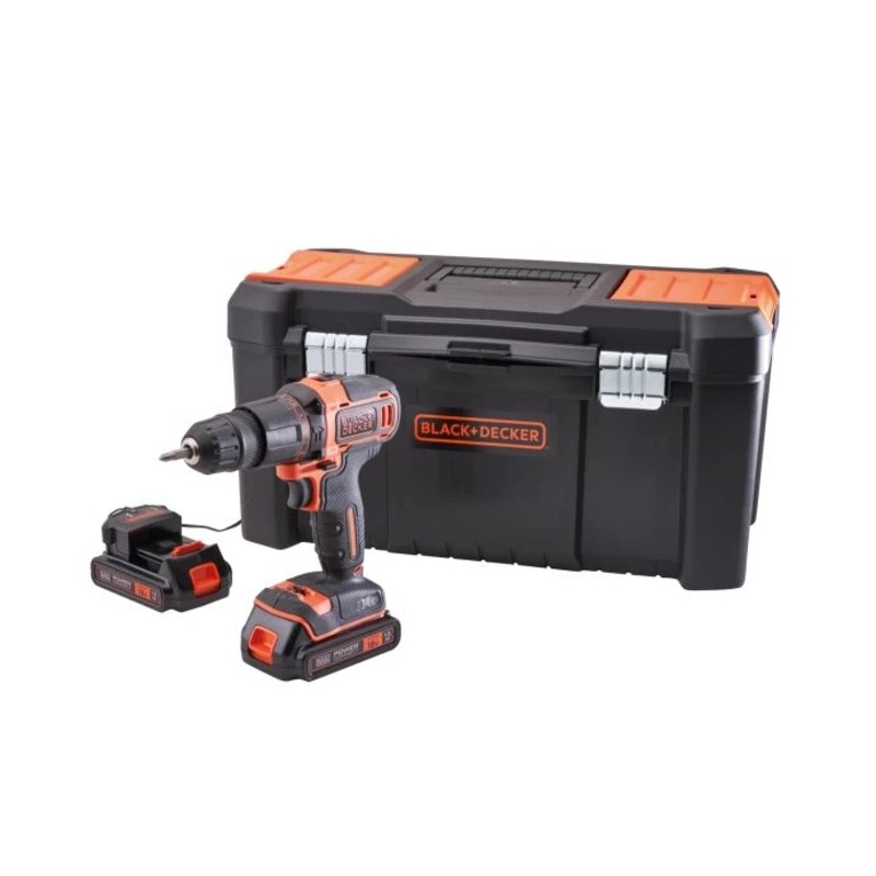 Black & Decker XMS23OPPCOM 18V Combi Drill With 2 x 1.5Ah Batteries, Charger & Case