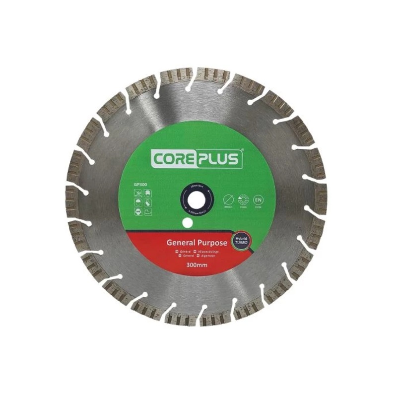 CorePlus GP300 General-Purpose Hybrid Turbo Diamond Blade 300mm