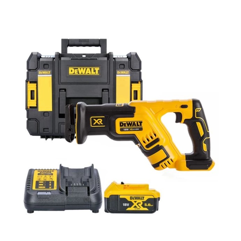 DeWalt DCS367 18V Compact Brushless Reciprocating Saw With 1 x 5.0Ah Battery, Charger & TSTAK II Case