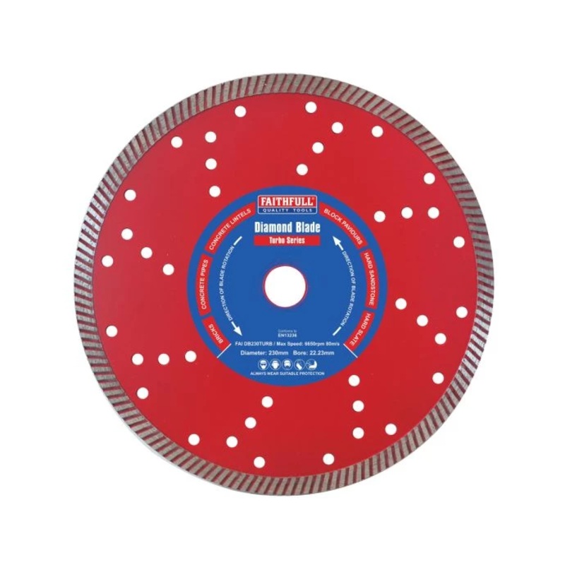 Faithfull FAIDB230TURB Turbo Cut Diamond Blade – 230mm x 22mm